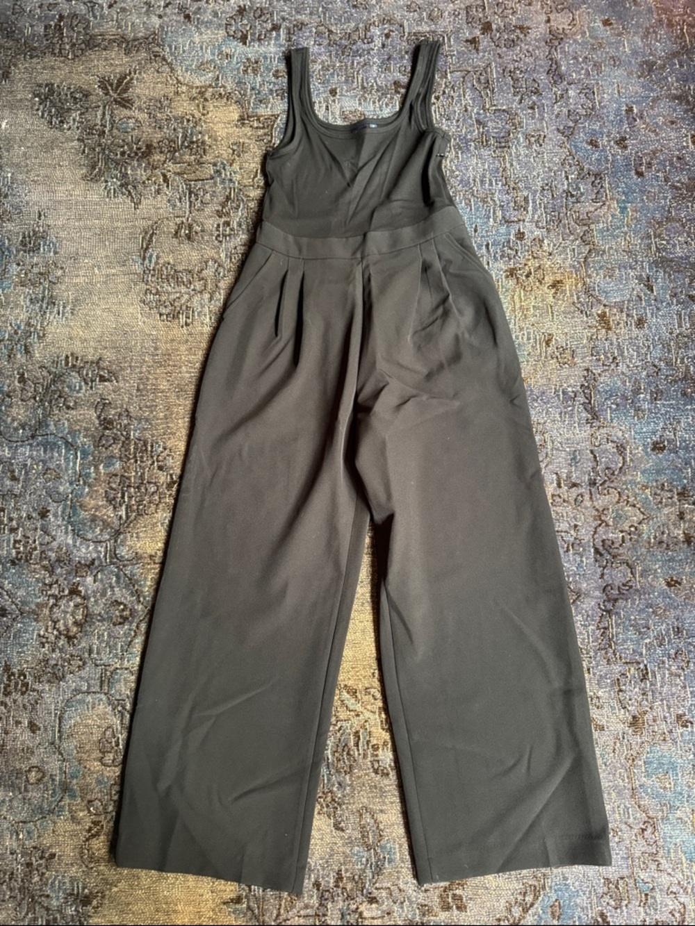 GAP Black Sleeveless Wide-Leg Jumpsuit